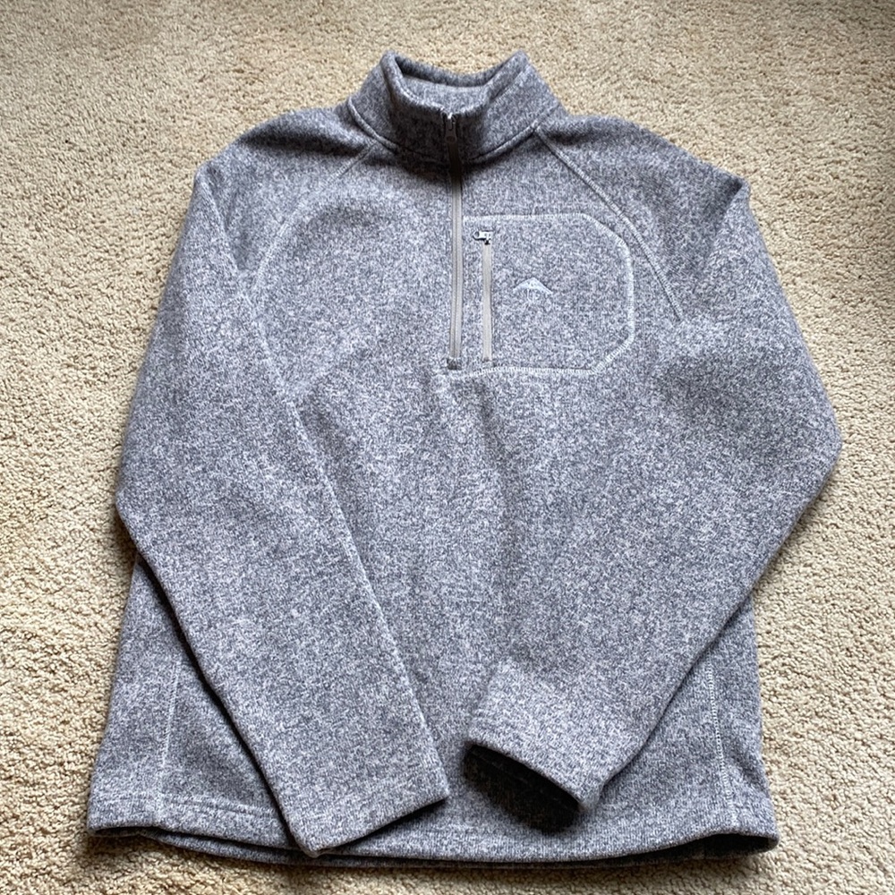 Mens fleece quarter zip pull over